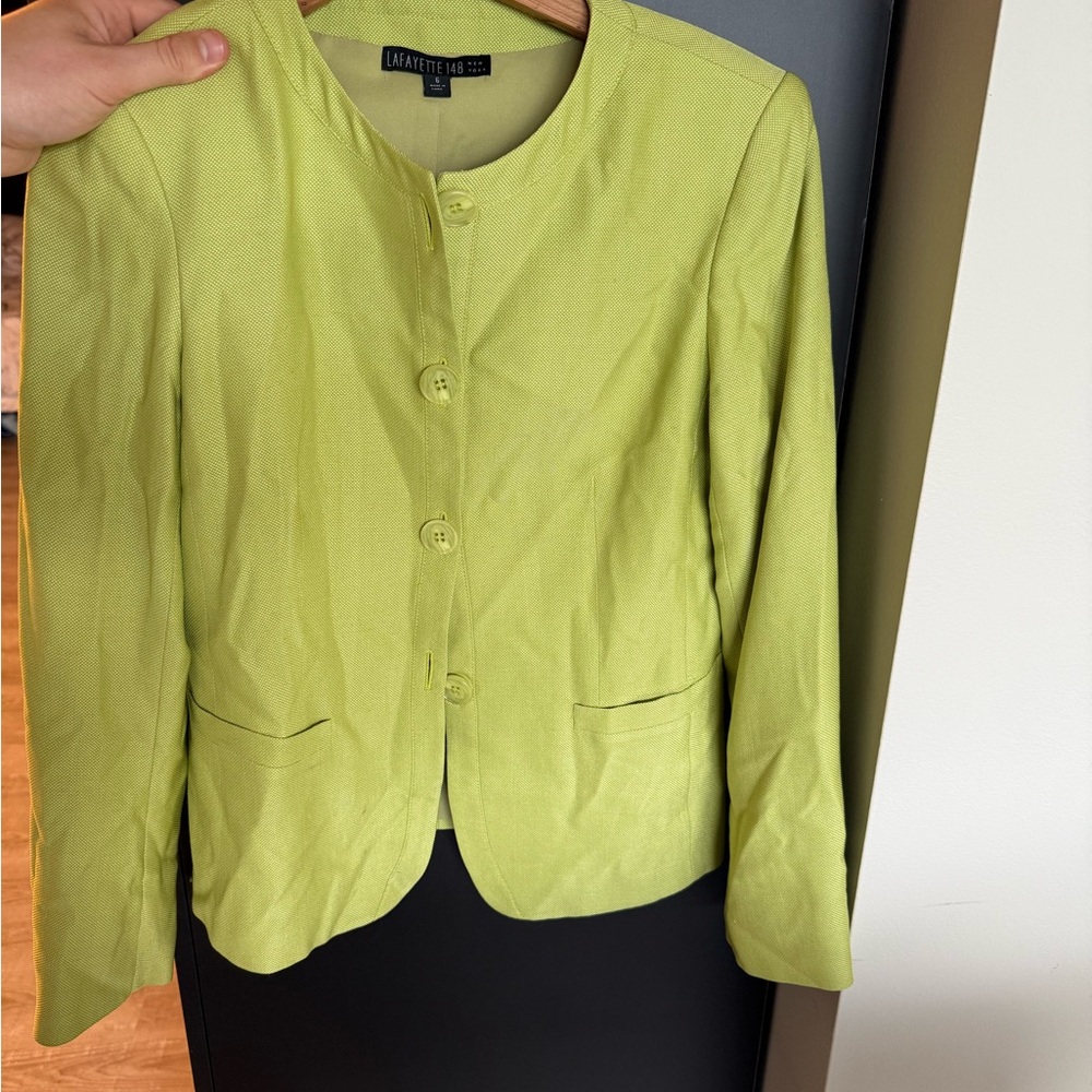 Lafayette 148 New York Lime Green Jacket